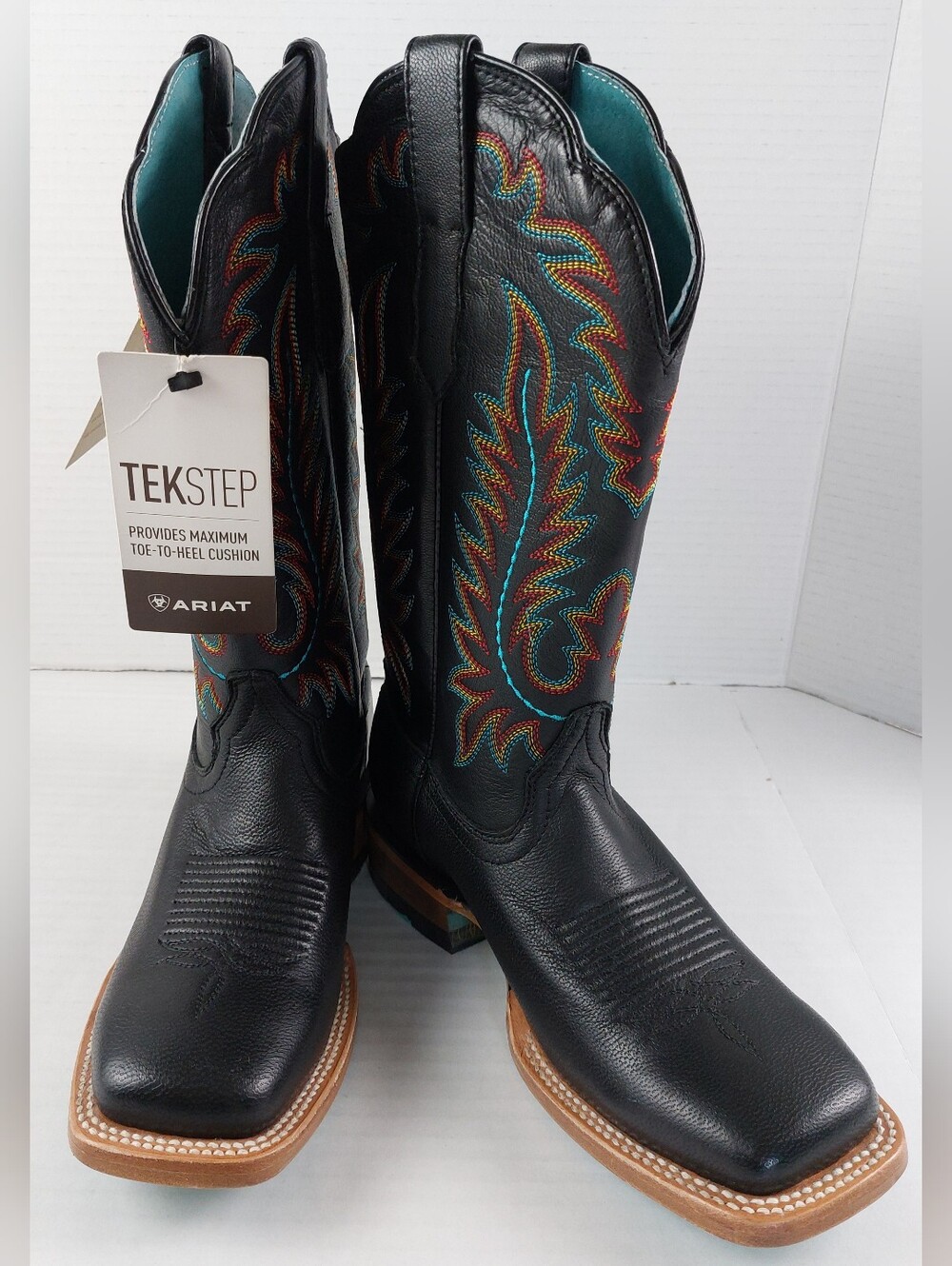Ariat Tek Step Frontier Tilly Boots Womens Size 6.5 Narrow Black Obsidian NWOB